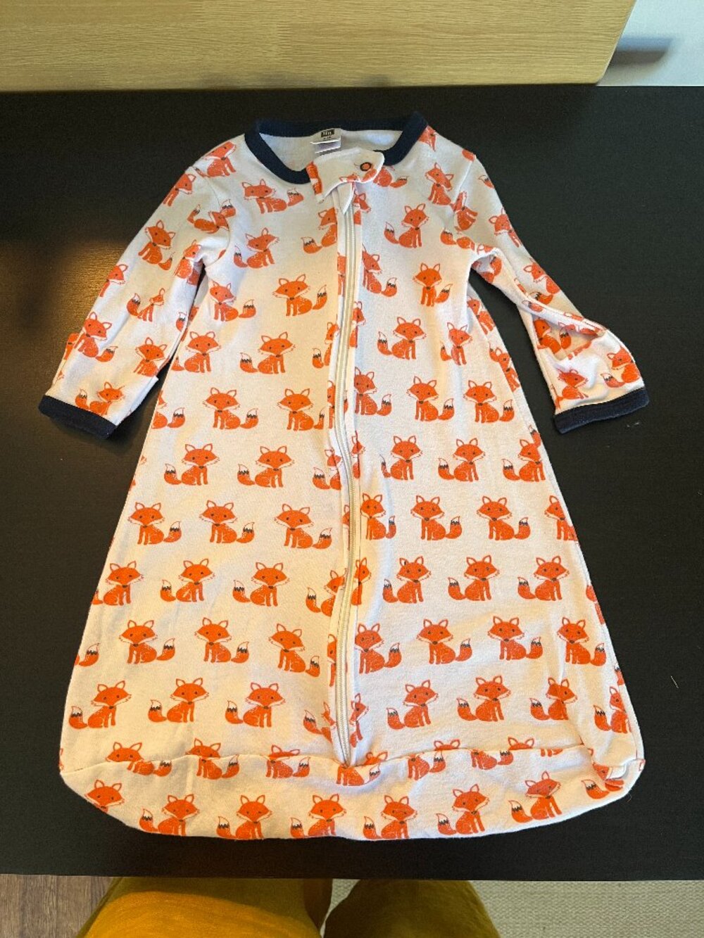 [$2 in a bundle] HB Foxes sleep sack cotton with foldover sleeves